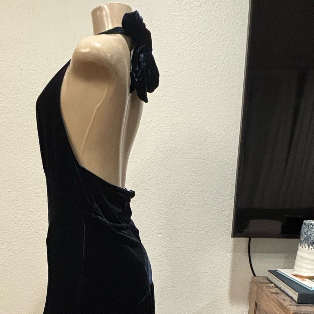 Briony Velvet Navy Dress - Picture 7 of 7